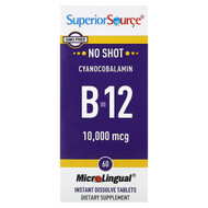 <img alt="Superior Source, Cyanocobalamin B-12, 10,000 mcg, 60 MicroLingual Instant Dissolve Tablets" title="Superior Source, Cyanocobalamin B-12, 10,000 mcg, 60 MicroLingual Instant Dissolve Tablets,076635908004"