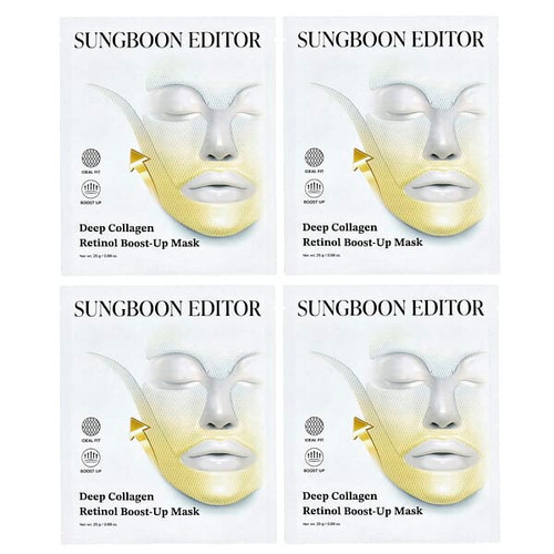 <img alt="Sungboon Editor, Deep Collagen Retinol Boost-Up Beauty Mask , 4 Sheets, 0.88 oz (25 g) Each" title="Sungboon Editor, Deep Collagen Retinol Boost-Up Beauty Mask , 4 Sheets, 0.88 oz (25 g) Each,8800253022390"