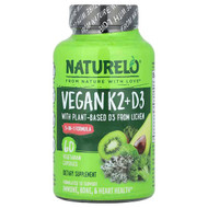 <img alt="NATURELO, Vegan Vitamin K2 + D3, 60 Vegetarian Capsules" title="NATURELO, Vegan Vitamin K2 + D3, 60 Vegetarian Capsules,628110628589"