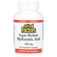 <img alt="Natural Factors, Vegan Hyabest, Hyaluronic Acid, 120 mg, 60 Vegetarian Capsules" title="Natural Factors, Vegan Hyabest, Hyaluronic Acid, 120 mg, 60 Vegetarian Capsules,068958026800"