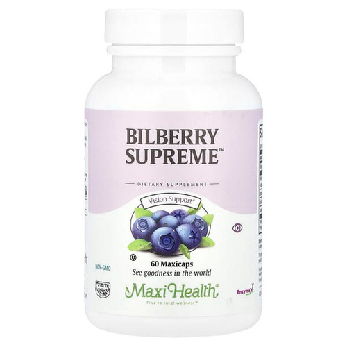 <img alt="Maxi Health, Bilberry Supreme, 60 Maxicaps" title="Maxi Health, Bilberry Supreme, 60 Maxicaps,753406088065"
