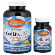 <img alt="Carlson, Wild Norwegian, Cod Liver Oil Gems, Lemon, 460 mg, 150 + 30 Soft Gels" title="Carlson, Wild Norwegian, Cod Liver Oil Gems, Lemon, 460 mg, 150 + 30 Soft Gels,088395013843"