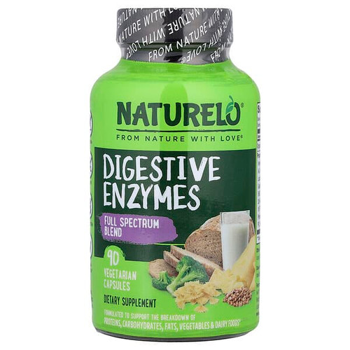 <img alt="NATURELO, Digestive Enzymes, Full Spectrum Blend, 90 Vegetarian Capsules" title="NATURELO, Digestive Enzymes, Full Spectrum Blend, 90 Vegetarian Capsules,628110628732"