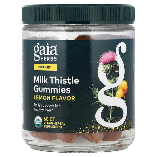 <img alt="Gaia Herbs, Milk Thistle Gummies, Lemon, 60 Vegan Gummies" title="Gaia Herbs, Milk Thistle Gummies, Lemon, 60 Vegan Gummies,751063153386"