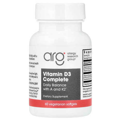 <img alt="Allergy Research Group, Vitamin D3 Complete, 60 Vegetarian Softgels" title="Allergy Research Group, Vitamin D3 Complete, 60 Vegetarian Softgels,713947765801"
