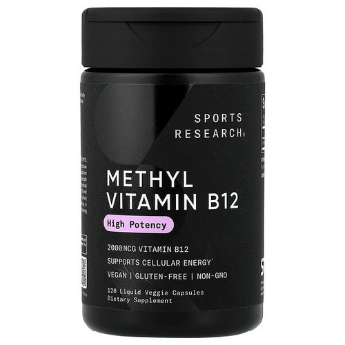 <img alt="Sports Research, Methyl Vitamin B12, 2,000 mcg, 120 Liquid Veggie Capsules" title="Sports Research, Methyl Vitamin B12, 2,000 mcg, 120 Liquid Veggie Capsules,023249093602"