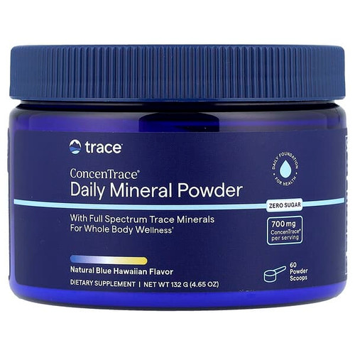 <img alt="Trace, ConcenTrace, Daily Mineral Powder, Natural Blue Hawaiian, 4.65 oz (132 g)" title="Trace, ConcenTrace, Daily Mineral Powder, Natural Blue Hawaiian, 4.65 oz (132 g),878941009457"