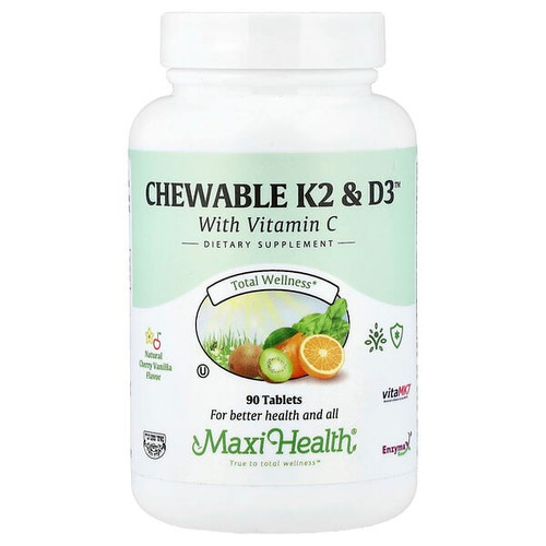 <img alt="Maxi Health, Chewable K2 & D3, Natural Cherry Vanilla, 90 Tablets" title="Maxi Health, Chewable K2 & D3, Natural Cherry Vanilla, 90 Tablets,753406421060"