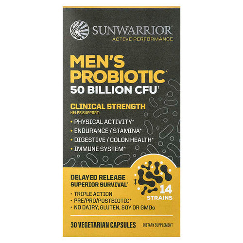 <img alt="Sunwarrior, Mens Probiotic, 30 Vegetarian Capsules" title="Sunwarrior, Mens Probiotic, 30 Vegetarian Capsules,810100921941"
