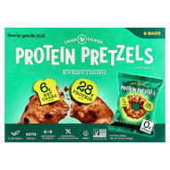 <img alt="Crisp Power, Protein Pretzels, Everything, 6 Bags, 1.75 oz (50 g) Each" title="Crisp Power, Protein Pretzels, Everything, 6 Bags, 1.75 oz (50 g) Each,850047451224"