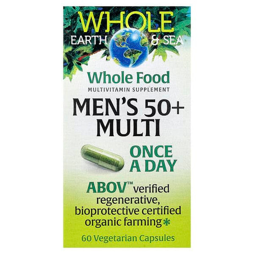 <img alt="Natural Factors, Whole Earth & Sea, Mens 50+ Multi, 60 Vegetarian Capsules" title="Natural Factors, Whole Earth & Sea, Mens 50+ Multi, 60 Vegetarian Capsules,068958355665"