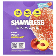 <img alt="Shameless Snacks, Gummy Candy, OMG Peach, 6 Bags, 1.8 oz (50 g) Each" title="Shameless Snacks, Gummy Candy, OMG Peach, 6 Bags, 1.8 oz (50 g) Each,20810098570545"