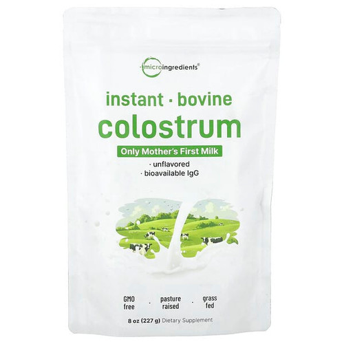 <img alt="Micro Ingredients, Instant Bovine Colostrum, Unflavored, 8 oz (227 g)" title="Micro Ingredients, Instant Bovine Colostrum, Unflavored, 8 oz (227 g),850056167529"