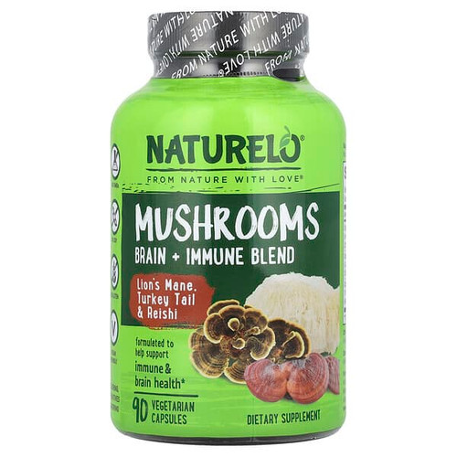 <img alt="NATURELO, Mushrooms, Brain + Immune Blend, 90 Vegetarian Capsules" title="NATURELO, Mushrooms, Brain + Immune Blend, 90 Vegetarian Capsules,628110628817"