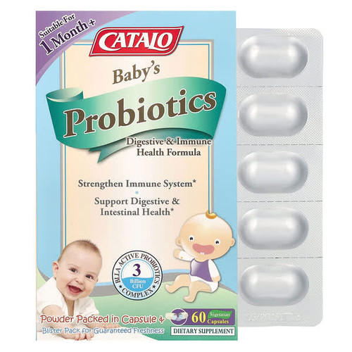 <img alt="CATALO, Babys Probiotics, Digestive & Immune Health Formula, 1 Month+, 3 Billion CFU, 60 Vegetarian Capsules" title="CATALO, Babys Probiotics, Digestive & Immune Health Formula, 1 Month+, 3 Billion CFU, 60 Vegetarian Capsules,810399025993"
