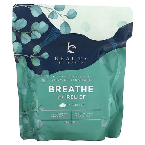 <img alt="Beauty By Earth, Breathe for Relief Shower Steamers, Eucalyptus Mint, 14 Tablets" title="Beauty By Earth, Breathe for Relief Shower Steamers, Eucalyptus Mint, 14 Tablets,810061953159"