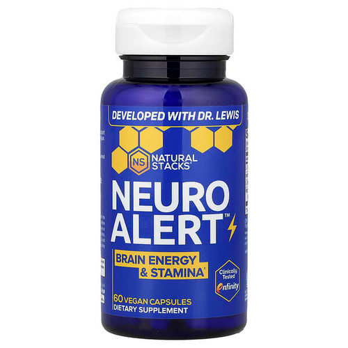 <img alt="Natural Stacks, Neuro Alert, 60 Vegan Capsules" title="Natural Stacks, Neuro Alert, 60 Vegan Capsules,850078241016"
