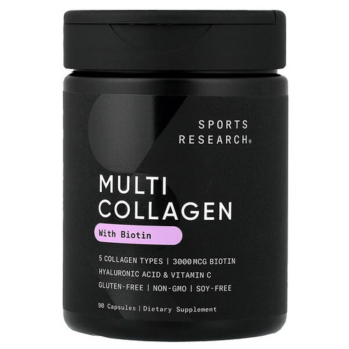 <img alt="Sports Research, Multi Collagen With Biotin, 90 Capsules" title="Sports Research, Multi Collagen With Biotin, 90 Capsules,023249094104"