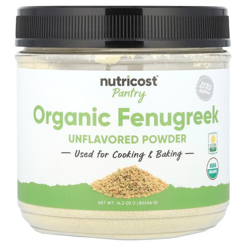<img alt="Nutricost, Pantry, Organic Fenugreek Powder, Unflavored , 16.2 oz (454 g)" title="Nutricost, Pantry, Organic Fenugreek Powder, Unflavored , 16.2 oz (454 g),810139574033"