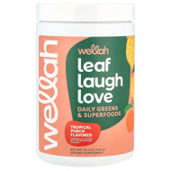 <img alt="Wellah, Leaf Laugh Love, Daily Greens & Superfood, Tropical Punch , 12.2 oz (342 g)" title="Wellah, Leaf Laugh Love, Daily Greens & Superfood, Tropical Punch , 12.2 oz (342 g),850057089028"