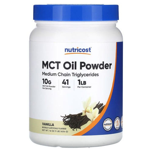 <img alt="Nutricost, MCT Oil Powder, Vanilla, 16 oz (454 g)" title="Nutricost, MCT Oil Powder, Vanilla, 16 oz (454 g),810014670171"