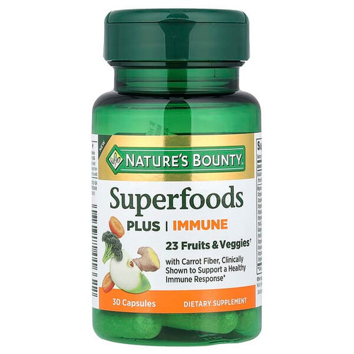 <img alt="Natures Bounty, Superfoods Plus Immune, 30 Capsules" title="Natures Bounty, Superfoods Plus Immune, 30 Capsules,074312016622"