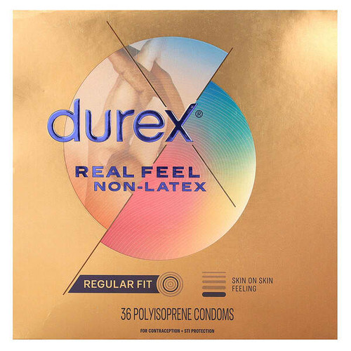 <img alt="Durex, Real Feel Non-Latex, Regular Fit, 36 Polyisoprene Condoms" title="Durex, Real Feel Non-Latex, Regular Fit, 36 Polyisoprene Condoms,302340908054"