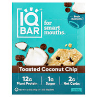 <img alt="IQBAR, Plant Protein Bar, Toasted Coconut Chip, 12 Bars, 1.6 oz (45 g) Each" title="IQBAR, Plant Protein Bar, Toasted Coconut Chip, 12 Bars, 1.6 oz (45 g) Each,850004554654"
