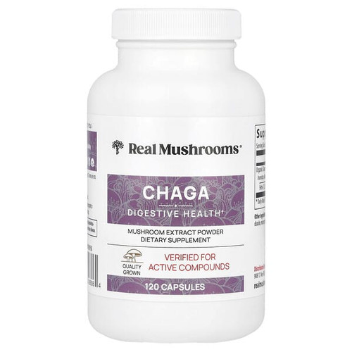 <img alt="Real Mushrooms, Chaga, Mushroom Extract Powder, 120 Capsules" title="Real Mushrooms, Chaga, Mushroom Extract Powder, 120 Capsules,628110068064"