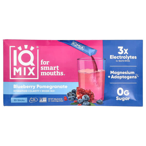 <img alt="IQBAR, IQMIX, Hydration + Clarity + Mood Mix, Blueberry Pomegranate, 20 Sticks, 0.28 oz (8 g) Each" title="IQBAR, IQMIX, Hydration + Clarity + Mood Mix, Blueberry Pomegranate, 20 Sticks, 0.28 oz (8 g) Each,850004554487"