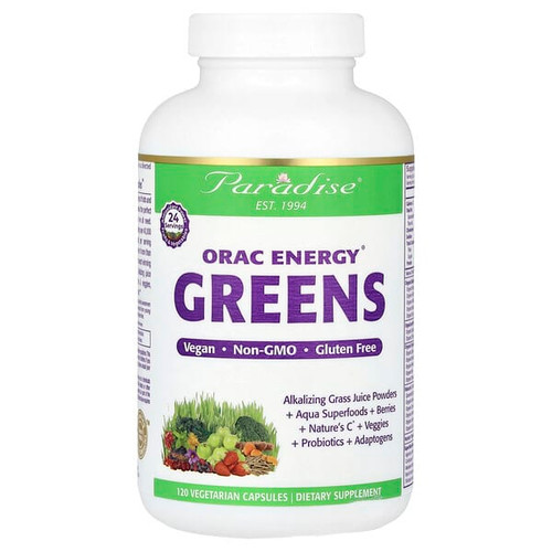 <img alt="Paradise Herbs, ORAC Energy Greens, 120 Vegetarian Capsules" title="Paradise Herbs, ORAC Energy Greens, 120 Vegetarian Capsules,601944778033"