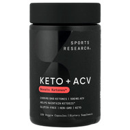 <img alt="Sports Research, Keto + ACV, 120 Veggie Capsules" title="Sports Research, Keto + ACV, 120 Veggie Capsules,023249091790"