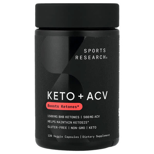 <img alt="Sports Research, Keto + ACV, 120 Veggie Capsules" title="Sports Research, Keto + ACV, 120 Veggie Capsules,023249091790"