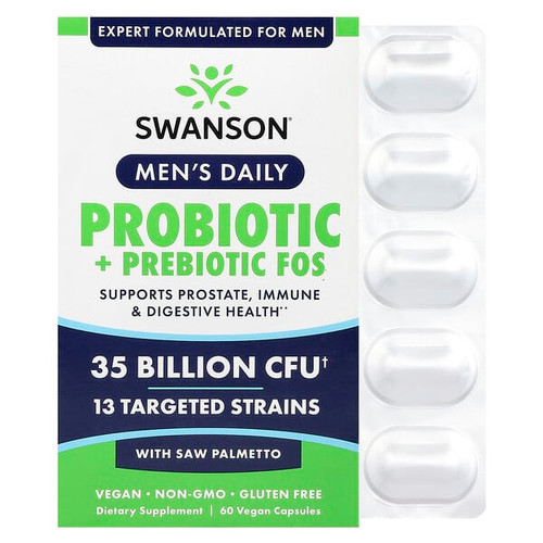 <img alt="Swanson, Mens Daily, Probiotic + Prebiotics FOS With Saw Palmetto, 35 Billion CFU, 60 Vegan Capsules" title="Swanson, Mens Daily, Probiotic + Prebiotics FOS With Saw Palmetto, 35 Billion CFU, 60 Vegan Capsules,087614119380"