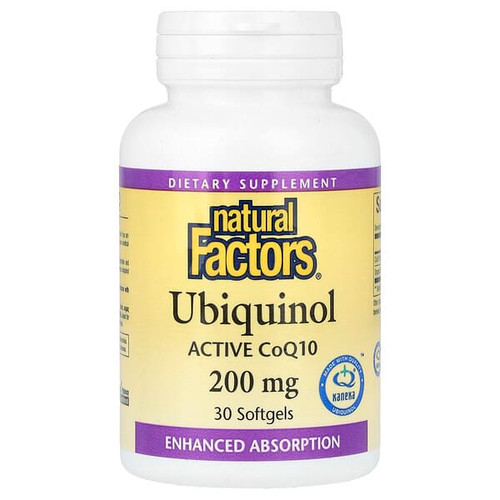<img alt="Natural Factors, Ubiquinol, 200 mg, 30 Softgels" title="Natural Factors, Ubiquinol, 200 mg, 30 Softgels,068958207292"