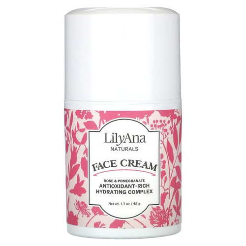 <img alt="Lilyana Naturals, Face Cream, Rose & Pomegranate , 1.7 oz (48 g)" title="Lilyana Naturals, Face Cream, Rose & Pomegranate , 1.7 oz (48 g),701698183982"