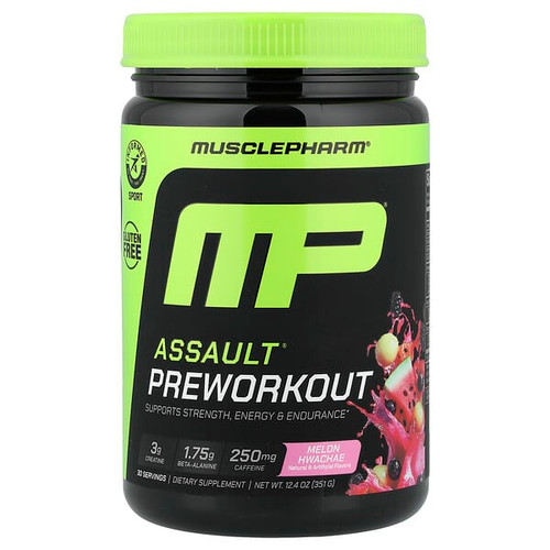 <img alt="MusclePharm, Assault Pre-Workout, Melon Hwachae, 12.4 oz (351 g)" title="MusclePharm, Assault Pre-Workout, Melon Hwachae, 12.4 oz (351 g),810002502316"