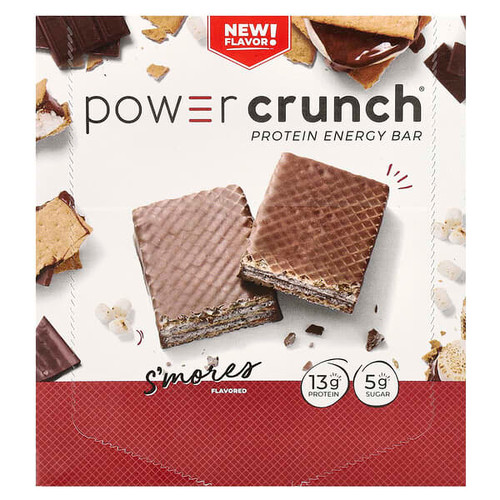 <img alt="BNRG, Power Crunch, Protein Energy Bar, Smores, 12 Bars, 1.4 oz (40 g) Each" title="BNRG, Power Crunch, Protein Energy Bar, Smores, 12 Bars, 1.4 oz (40 g) Each,644225726170"
