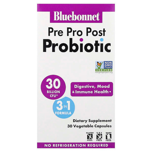 <img alt="Bluebonnet Nutrition, Pre, Pro, Post Probiotic, 30 Vegetable Capsules" title="Bluebonnet Nutrition, Pre, Pro, Post Probiotic, 30 Vegetable Capsules,743715030305"