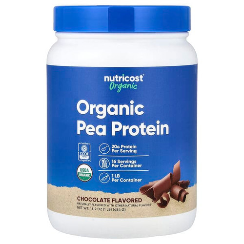 <img alt="Nutricost, Organic Pea Protein, Chocolate, 1 lb (454 g)" title="Nutricost, Organic Pea Protein, Chocolate, 1 lb (454 g),810139574620"