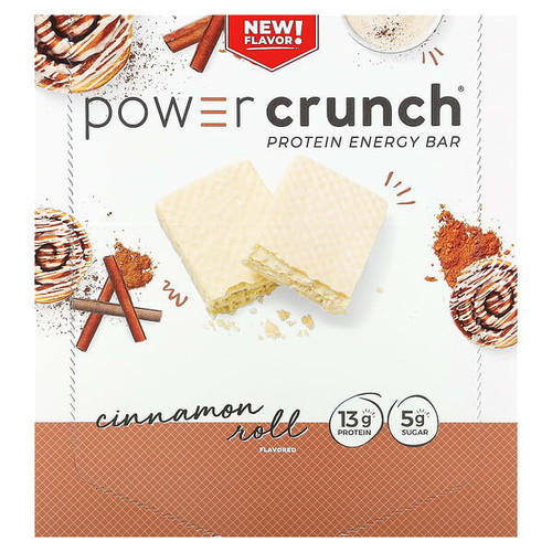 <img alt="BNRG, Power Crunch, Protein Energy Bar, Cinnamon Roll, 12 Bars, 1.4 oz (40 g) Each" title="BNRG, Power Crunch, Protein Energy Bar, Cinnamon Roll, 12 Bars, 1.4 oz (40 g) Each,644225726163"