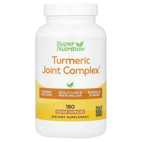 <img alt="Super Nutrition, Turmeric Joint Complex with Devils Claw Extract, Boswellia Extract, White Willow Extract, and Ginger Extract, 180 Veggie Capsules" title="Super Nutrition, Turmeric Joint Complex with Devils Claw Extract, Boswellia Extract, White Willow Extract, and Ginger Extract, 180 Veggie Capsules,898220024568"
