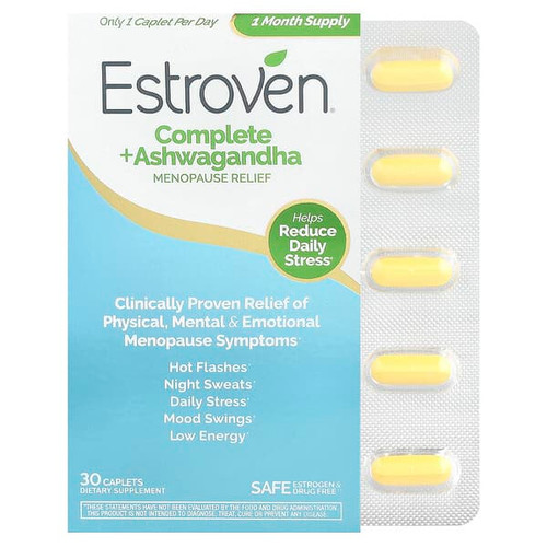 <img alt="Estroven, Complete + Ashwagandha Menopause Relief, 30 Caplets" title="Estroven, Complete + Ashwagandha Menopause Relief, 30 Caplets,092961040492"
