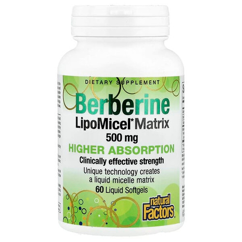 <img alt="Natural Factors, Berberine LipoMicel Matrix, 60 Liquid Softgels" title="Natural Factors, Berberine LipoMicel Matrix, 60 Liquid Softgels,068958045849"