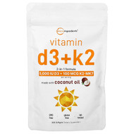 <img alt="Micro Ingredients, Vitamin D3 + K2, 300 Softgels" title="Micro Ingredients, Vitamin D3 + K2, 300 Softgels,850015616945"