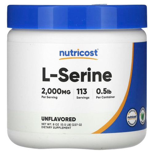 <img alt="Nutricost, L-Serine Powder, Unflavored, 8 oz (227 g)" title="Nutricost, L-Serine Powder, Unflavored, 8 oz (227 g),810014671383"