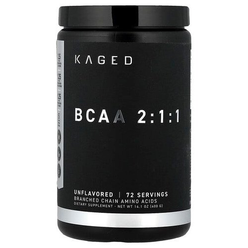 <img alt="Kaged, BCAA 2-1-1, Unflavored, 14.1 oz (400 g)" title="Kaged, BCAA 2-1-1, Unflavored, 14.1 oz (400 g),850045966416"