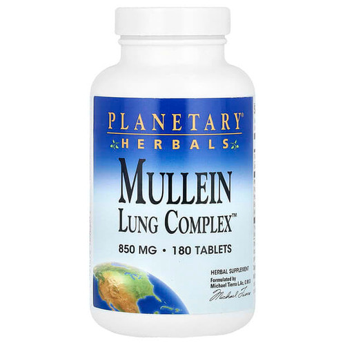 <img alt="Planetary Herbals, Mullein Lung Complex, 180 Tablets" title="Planetary Herbals, Mullein Lung Complex, 180 Tablets,021078101062"