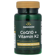 <img alt="Swanson Vitamins, CoQ10 + Vitamin K2, 60 Softgels" title="Swanson Vitamins, CoQ10 + Vitamin K2, 60 Softgels,087614210698"