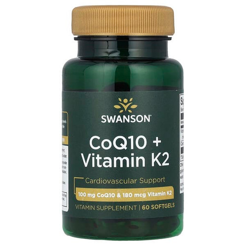 <img alt="Swanson Vitamins, CoQ10 + Vitamin K2, 60 Softgels" title="Swanson Vitamins, CoQ10 + Vitamin K2, 60 Softgels,087614210698"